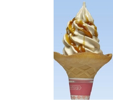 みたらし醤油ソフトクリーム　―一徳庵―