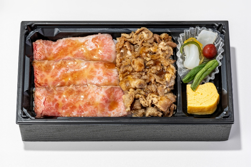 和牛ステーキと国産牛めし盛り合わせ弁当の公式商品画像